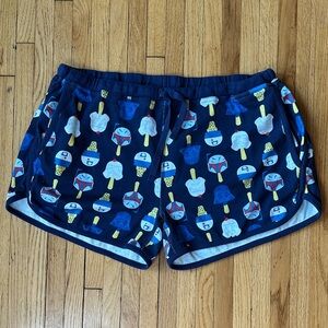 Hanna Andersson Navy Blue Women's Pajama Shorts with Fun Print